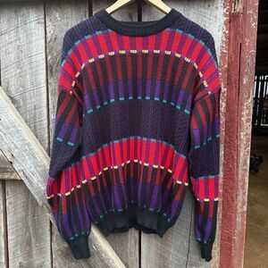 Vintage Brian Macneil Ugly Dad Striped Sweater